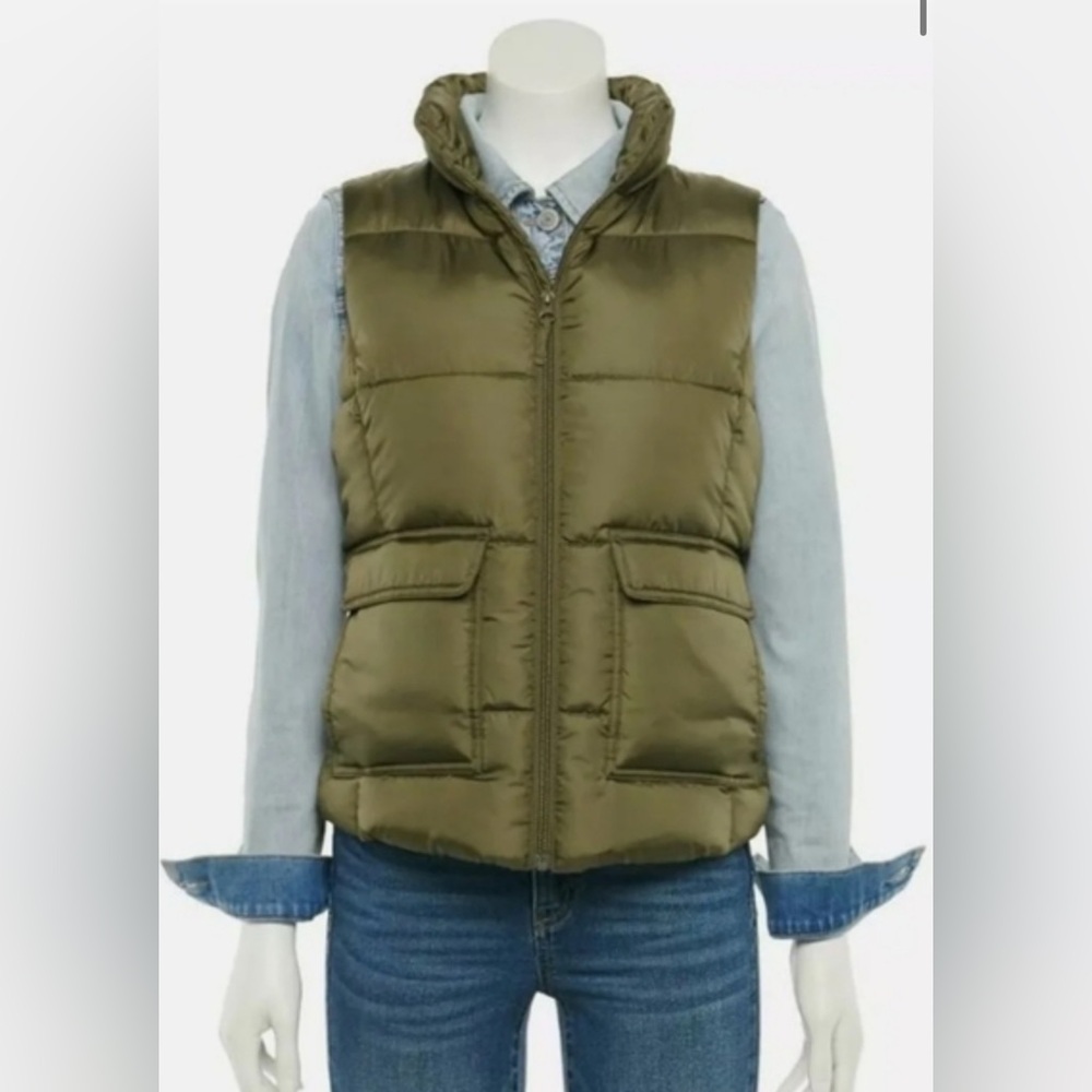 SO Olive Puffer Vest SKU49325419